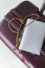 Passport Cover on Chain Silver