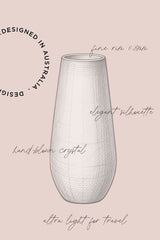 Stemless Crystal Prosecco Glass Designed in Australia