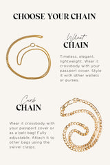 Passport Cover on Chain Pink