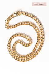 Gold Curb Chain Bag Strap