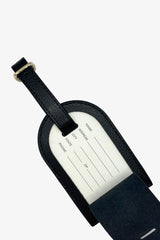 Personalised Leather Luggage Tag Black