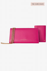 Vacay All Day Travel Wallet and Passport Cover Set Curb Chain - Paradise Pink
