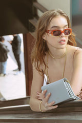 Leather Travel Wallet Silver