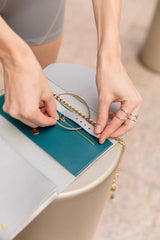Leather Travel Wallet Silver