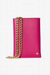 Passport Cover on Chain Pink