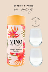 Stemless Wine Glass Travel Set