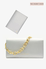 Vacay All Day Travel Wallet Set With Chain - Faraway Silver
