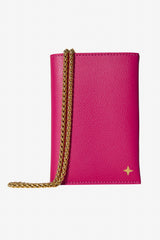 Passport Cover on Chain Pink