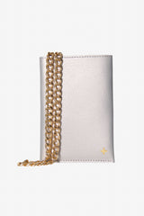 Leather Travel Wallet Set - Silver
