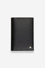 Women's Leather Passport Cover Nightfall Black