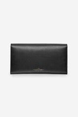 Leather Women's Travel Wallet Nightfall Black
