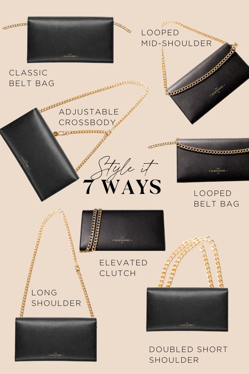 The Elsewhere Co  Gold Curb Chain Wallet and handbag Strap 80cm