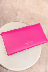 Leather Travel Wallet - Paradise Pink