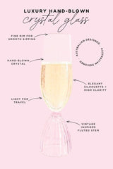 Luxury Crystal Champagne Flute designed for travel