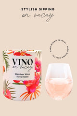 Stemless Crystal Travel Wine Glass