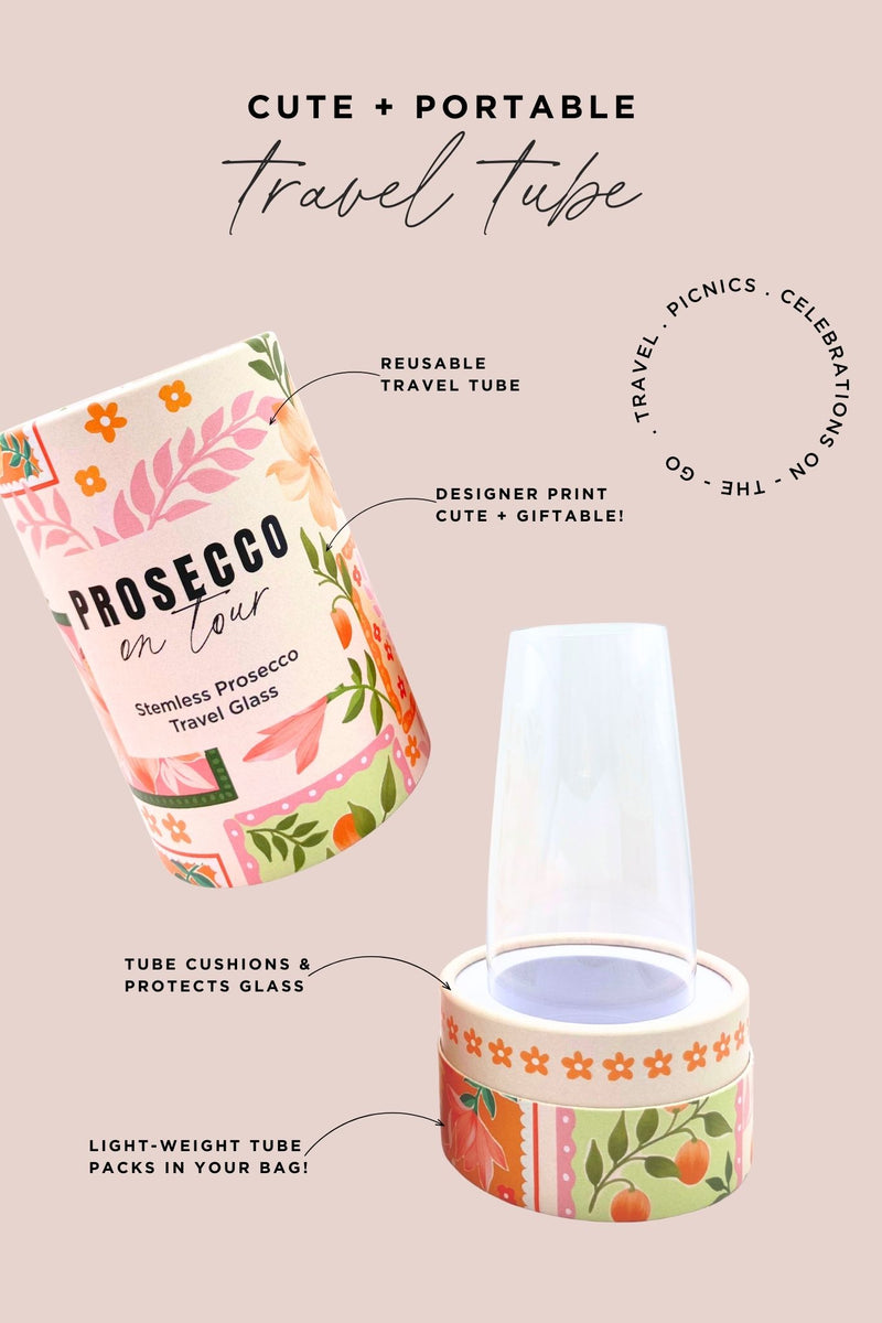Stemless Crystal Prosecco Travel Glass