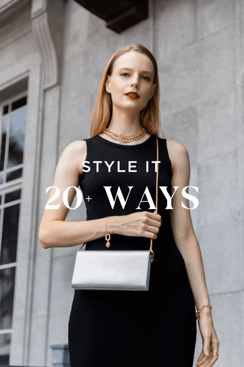 Leather Women's Crossbody Wallet Faraway Silver Styled 20+ Ways