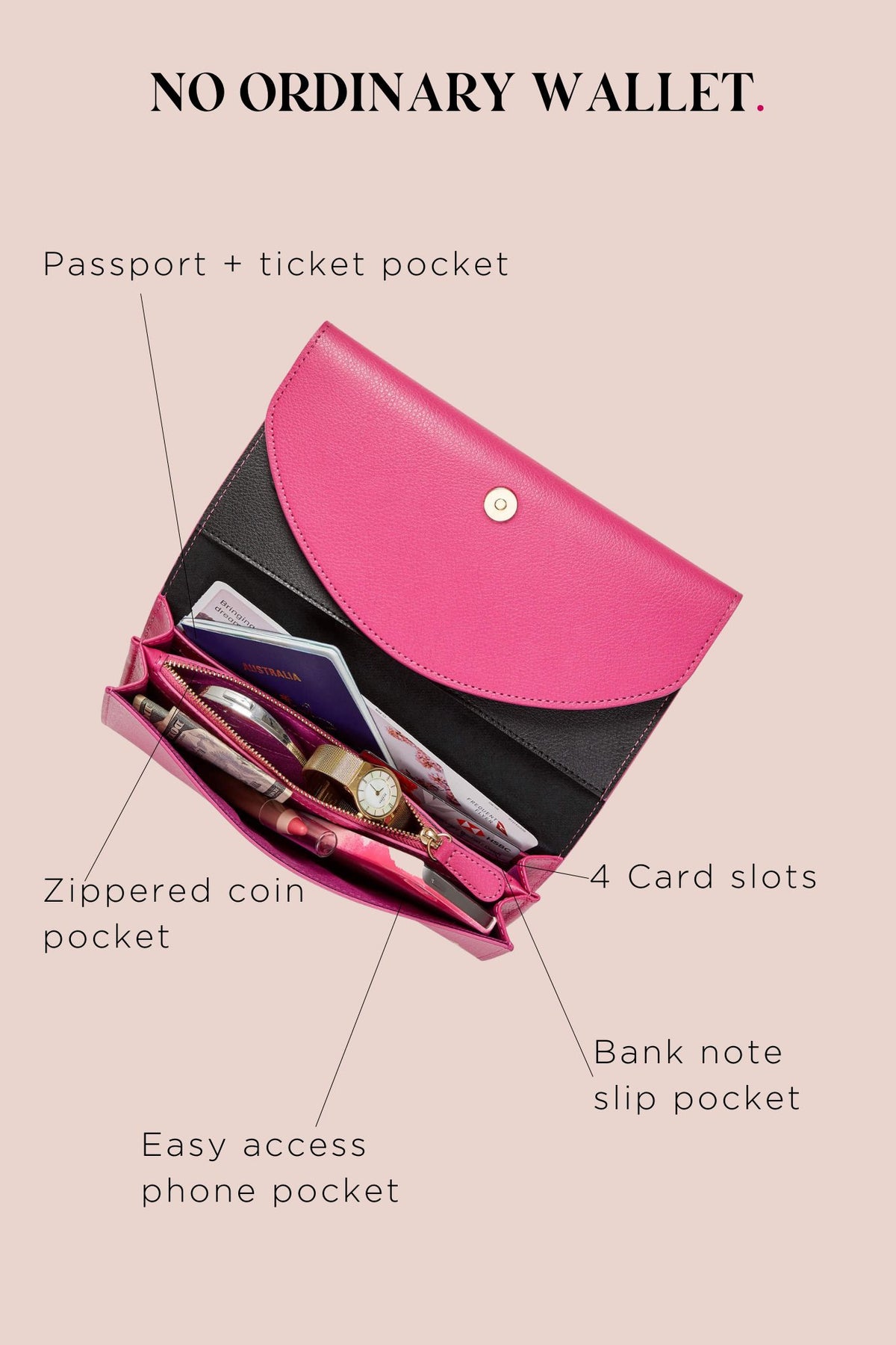 ★cozing★ Star Chain wallet_pink Star Chain wallet_pink - cozing | 60% - Asian Fashion Online