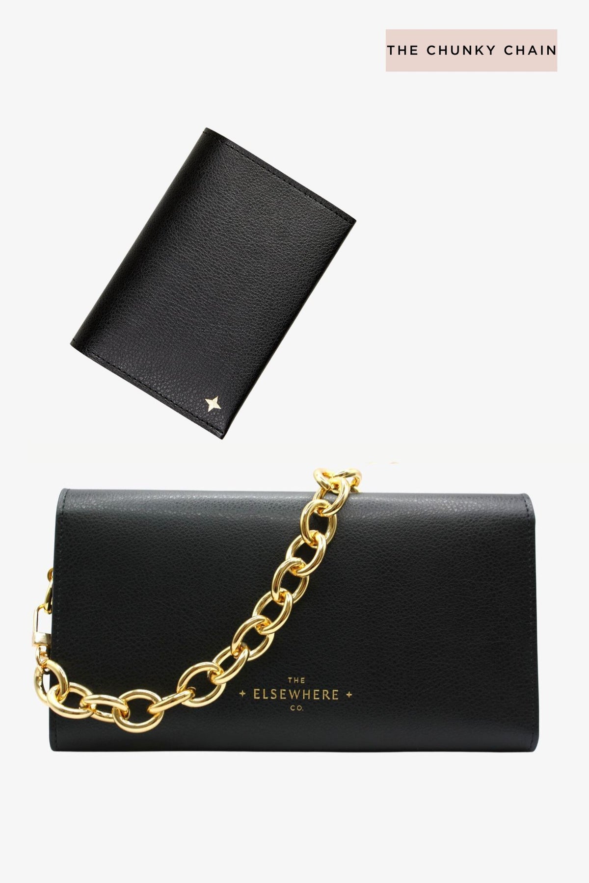 Travel wallet with chain top