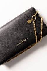 Leather Wallet with Chain Strap and Zodiac Bag Charm