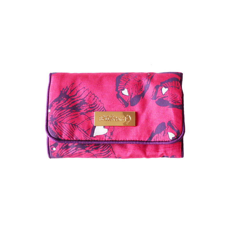 Compact Silk Jewellery Wallet - Tropical Pink (LAST CHANCE)