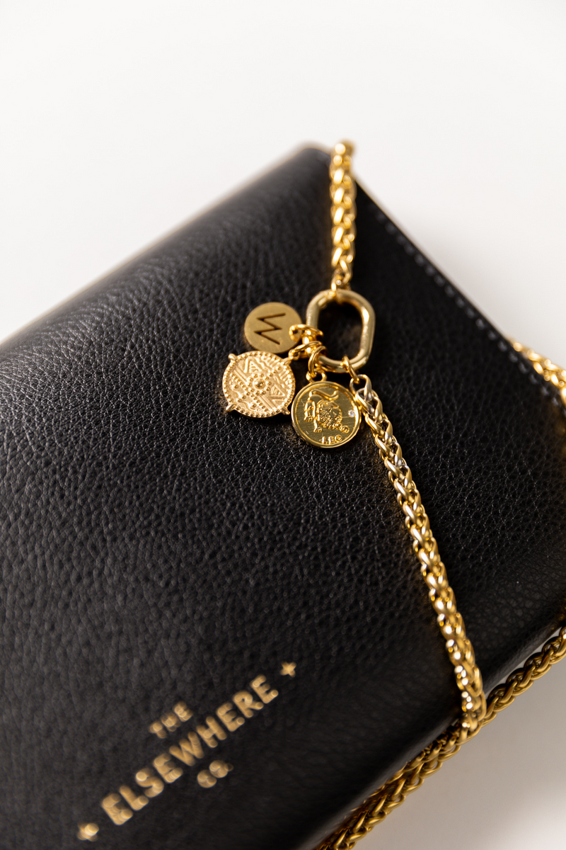 Gold bag charm sale
